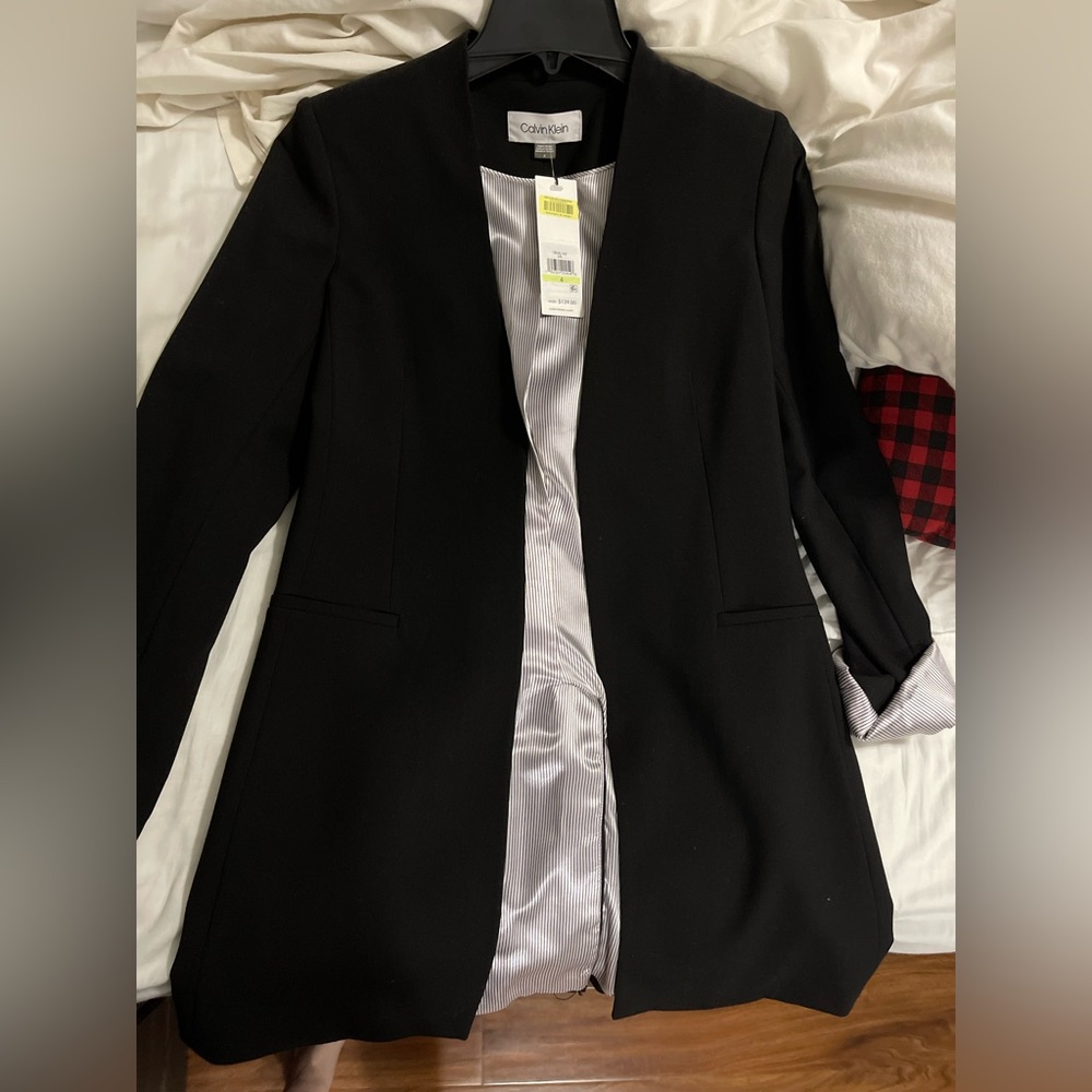 Calvin Klein black Suit Jacket Size 4 NWT